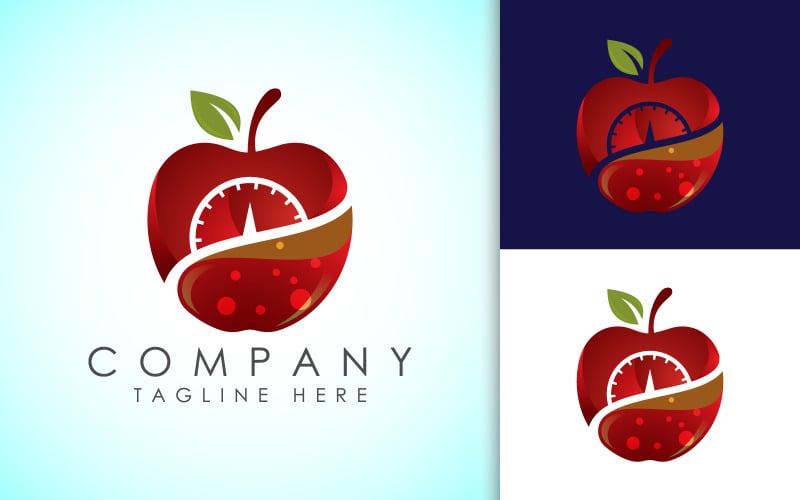 apple diet logo design vector original
