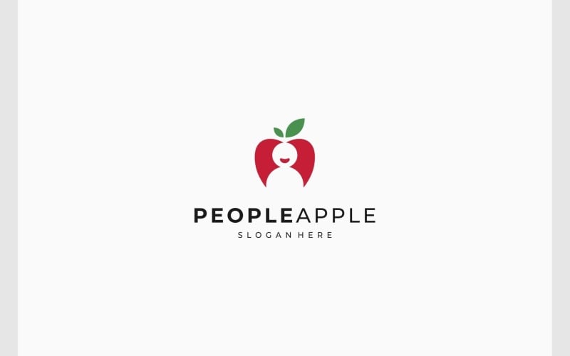 apple fruit happy people logo original