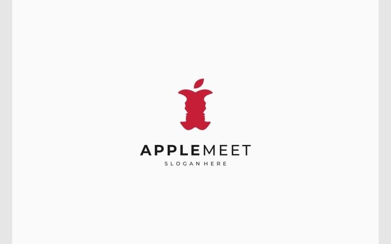 apple fruit people meeting logo original