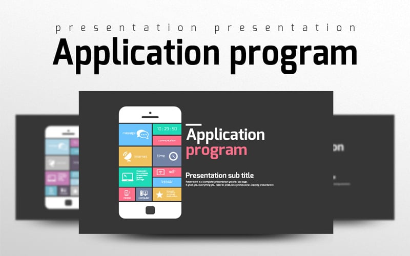 application program powerpoint template original