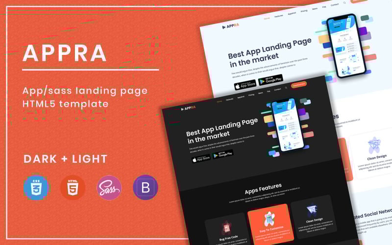 appra app landing page html template original