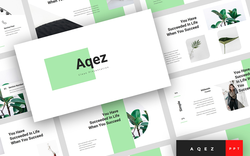 aqez clean presentation powerpoint template original