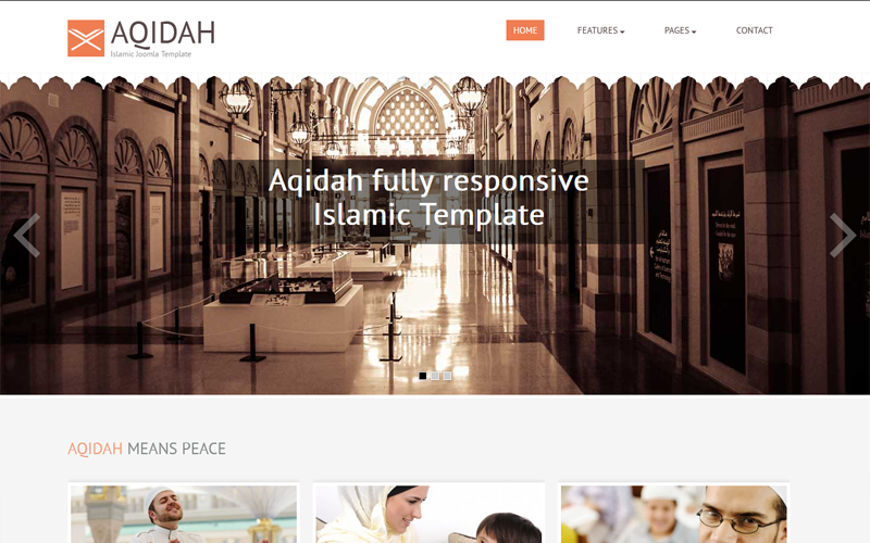 aqidah responsive islamic joomla template original