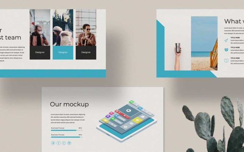 aqua presentation powerpoint template original