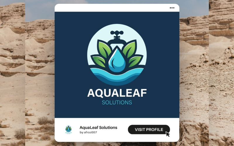 aqualeaf solutions professional water amp eco friendly logo design original