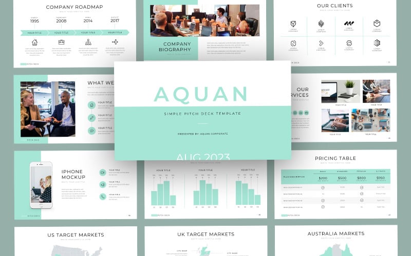 aquan business pitch deck powerpoint template original