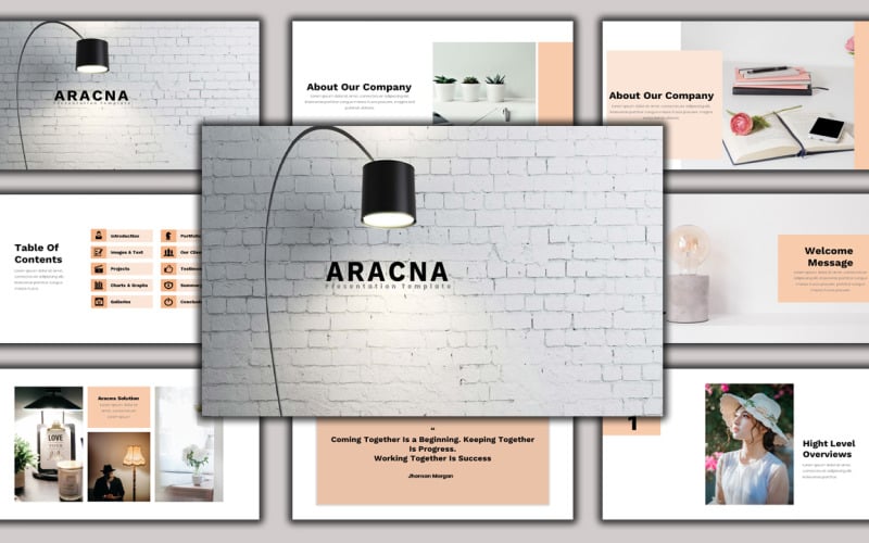 aracna creative business powerpoint template original