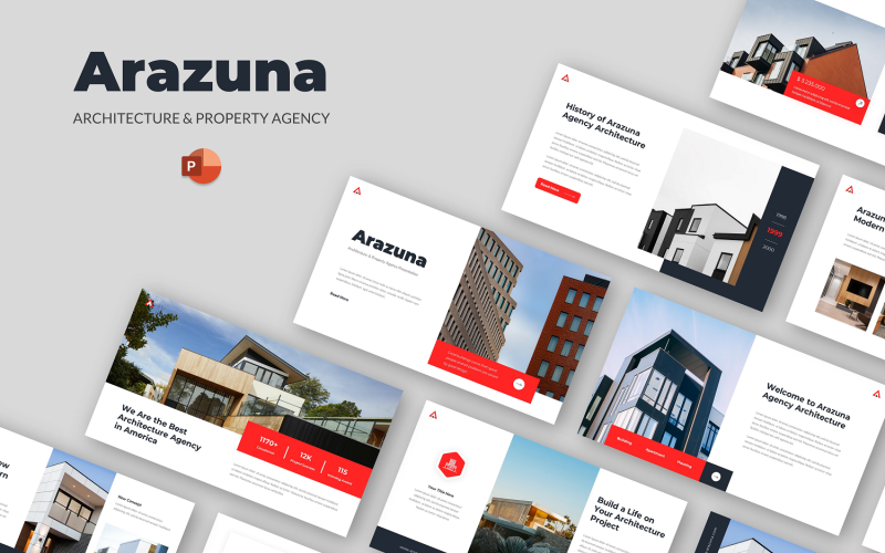 arazuna architecture amp property agency powerpoint template original