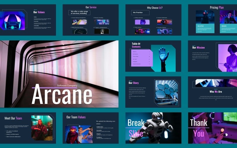 arcane software company powerpoint presentation original