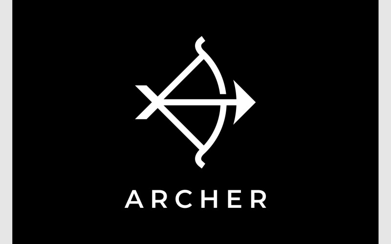 archer bow arrow archery logo original