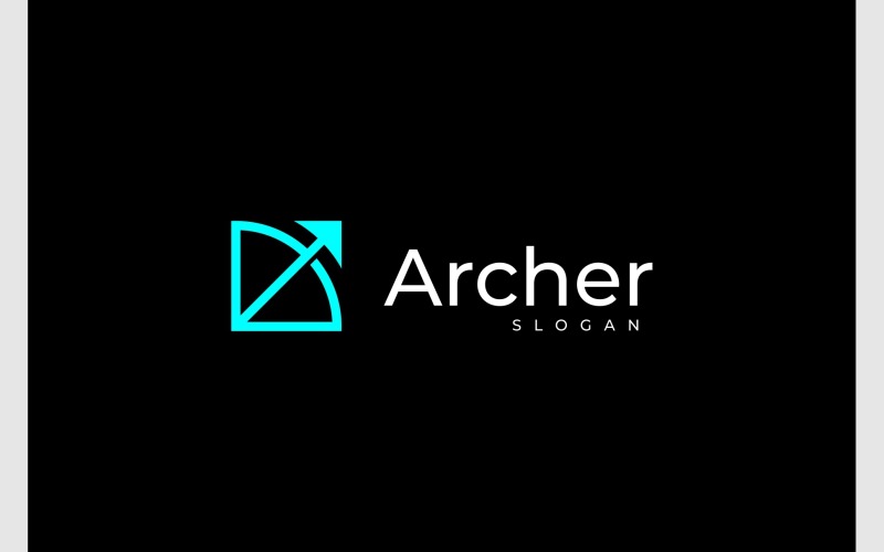 archer bow arrow simple logo original