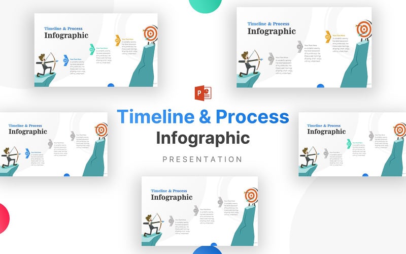 archer with steps towards infographic powerpoint template original