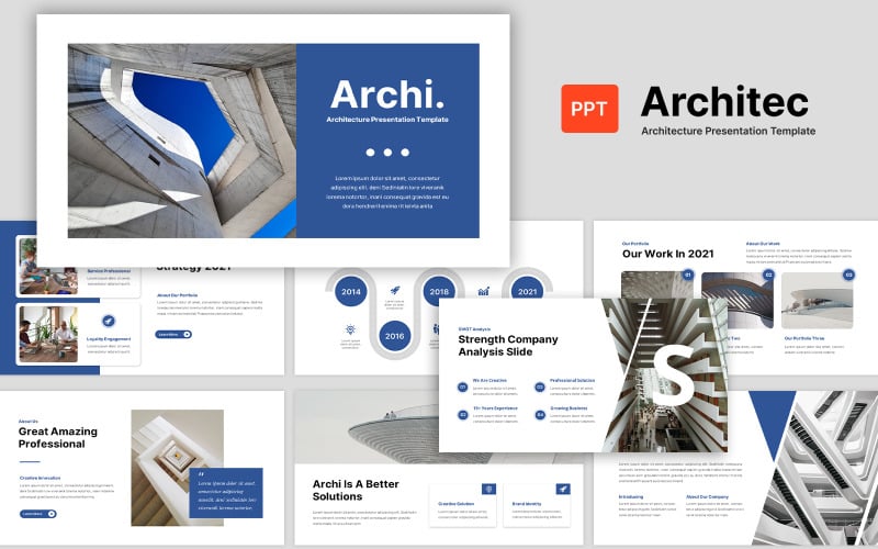 archi architecture presentation powerpoint template original