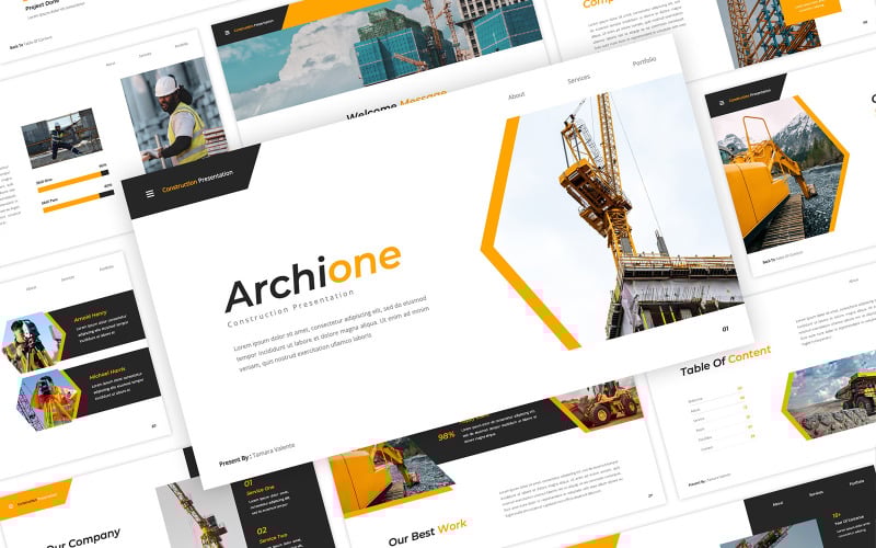 archione construction powerpoint template original