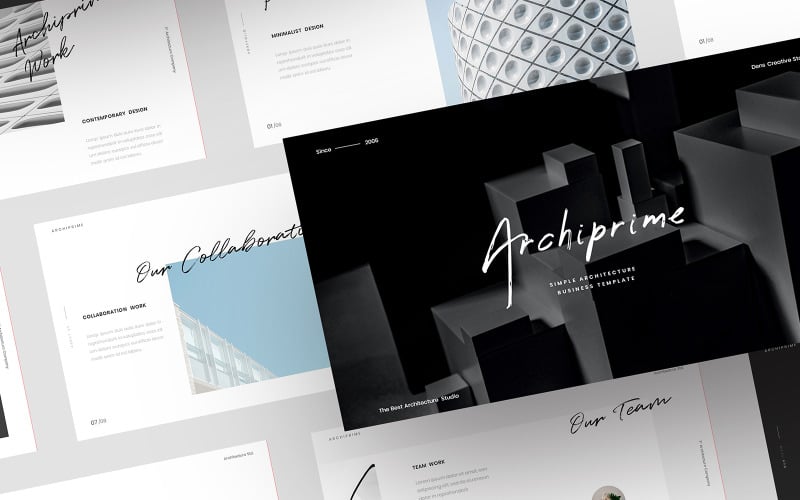 archiprime simple business powerpoint template original