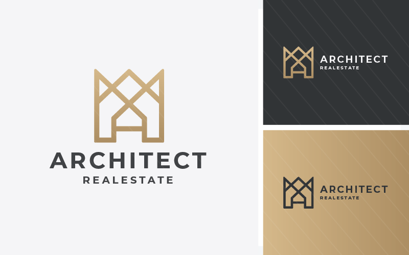 architect real estate latter a logo original