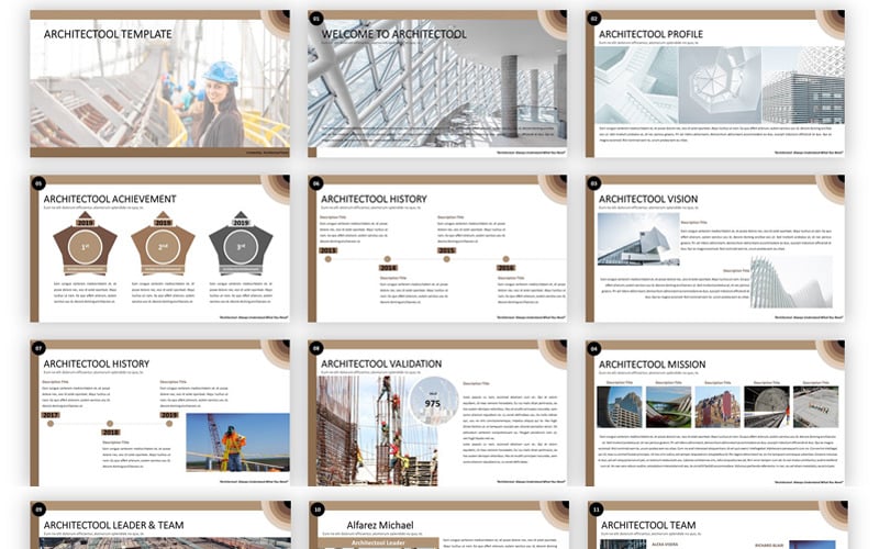 architectool architecture powerpoint template original