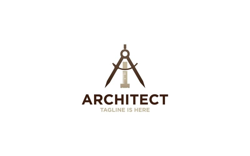 architectural compass logo template original