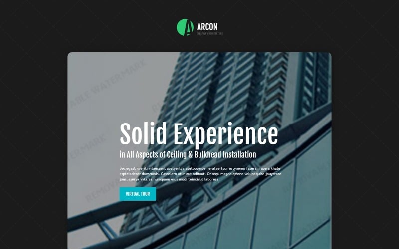architecture responsive landing page template original