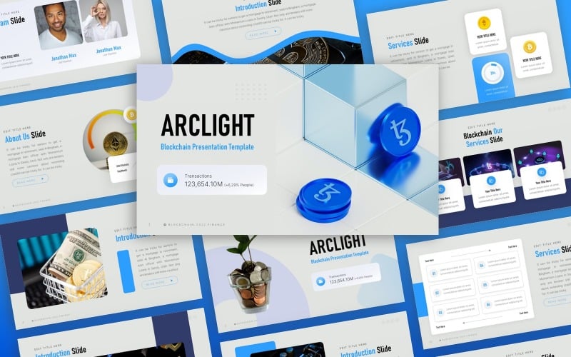 arclight blockchain multipurpose powerpoint template original