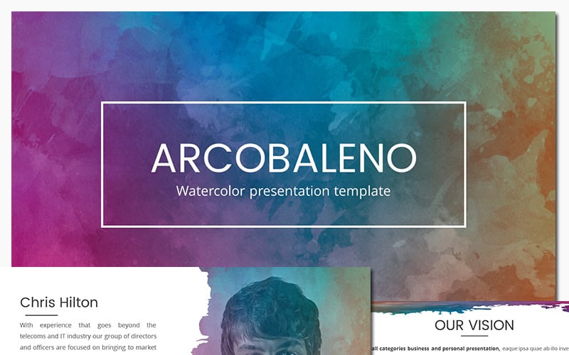 arcobaleno powerpoint template original
