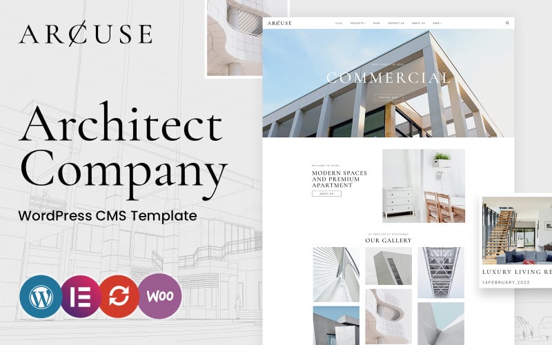 arcuse real estate and architecture wordpress theme original