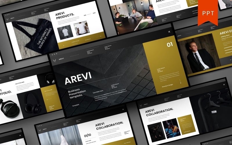 arevi business powerpoint template original
