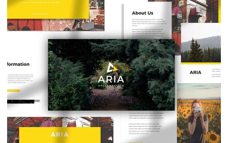 aria powerpoint presentation template original
