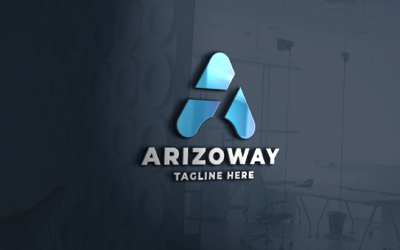 arizo way letter a pro logo template original