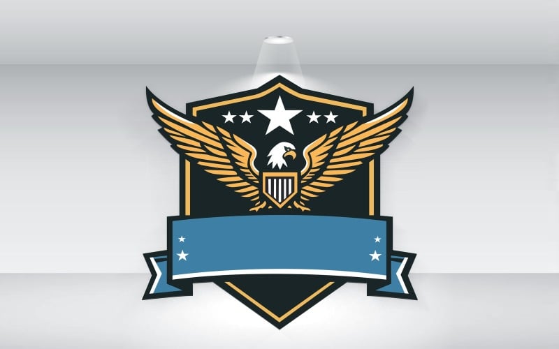 army eagle logo template vector original