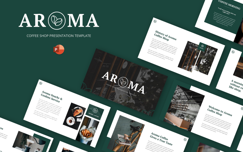 aroma coffee shop amp cafe powerpoint template original