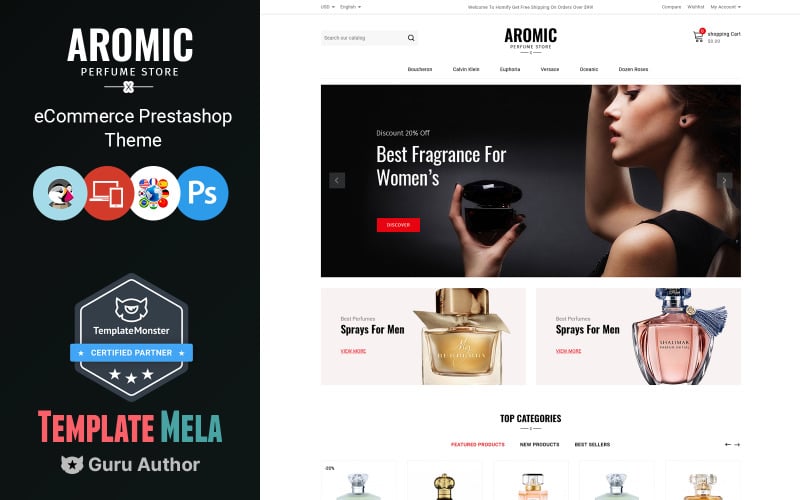 aromic perfume prestashop theme original