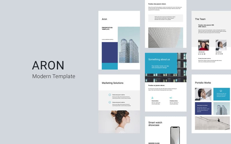 aron a vertical powerpoint template original