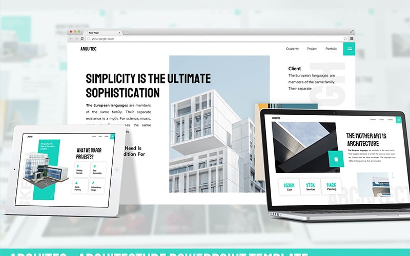 arquitec architecture powerpoint template original