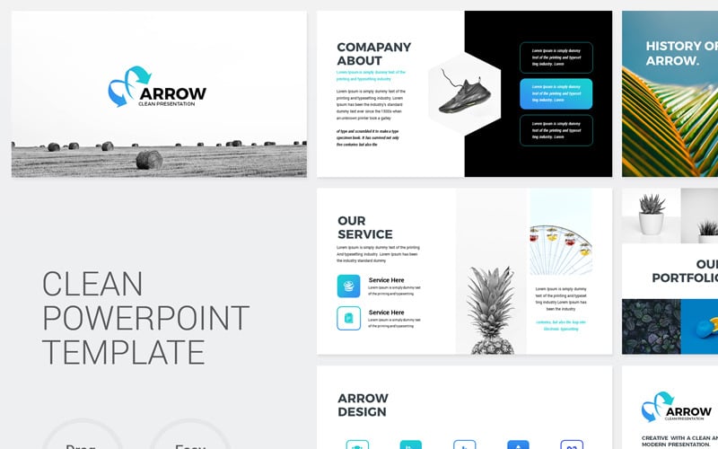 arrow clean business powerpoint template original