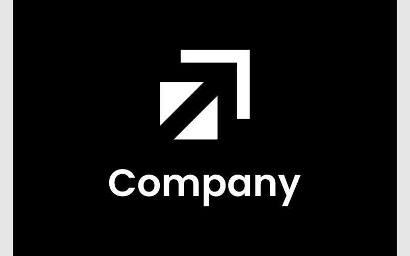 arrow cursor up right simple logo original