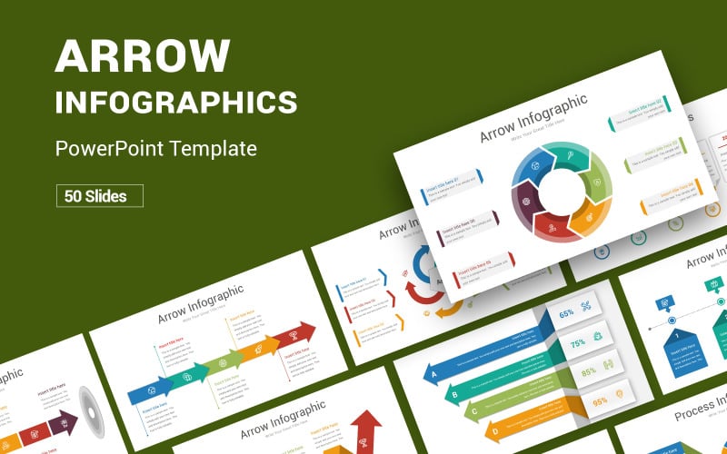arrow infographic powerpoint template diagrams original
