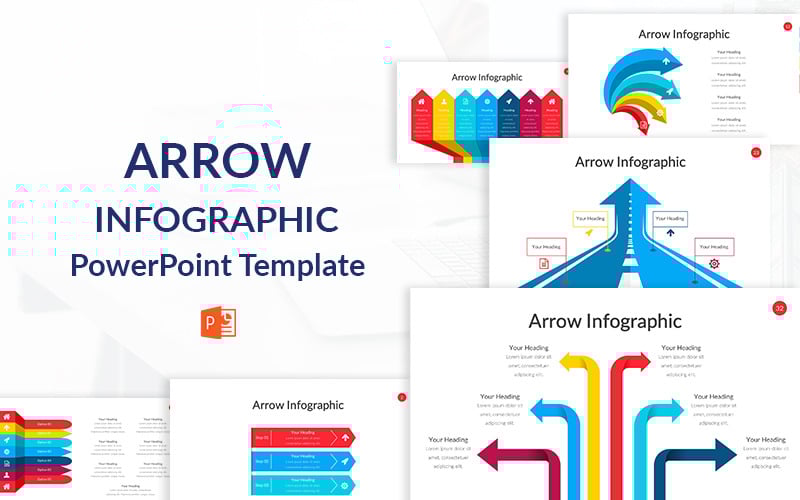 arrow infographic powerpoint template original