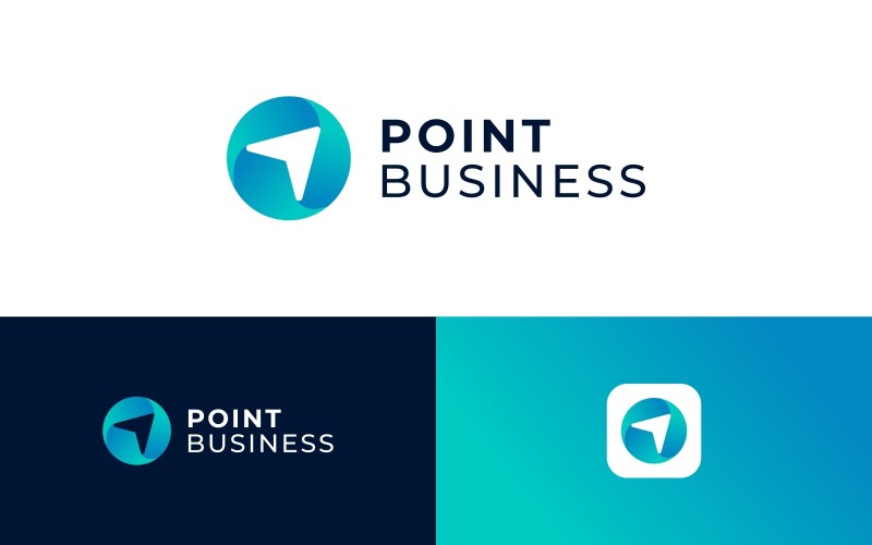 arrow pointer circle colorful logo original