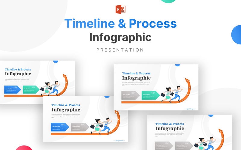 arrow pointing up business process infographic presentation powerpoint template original