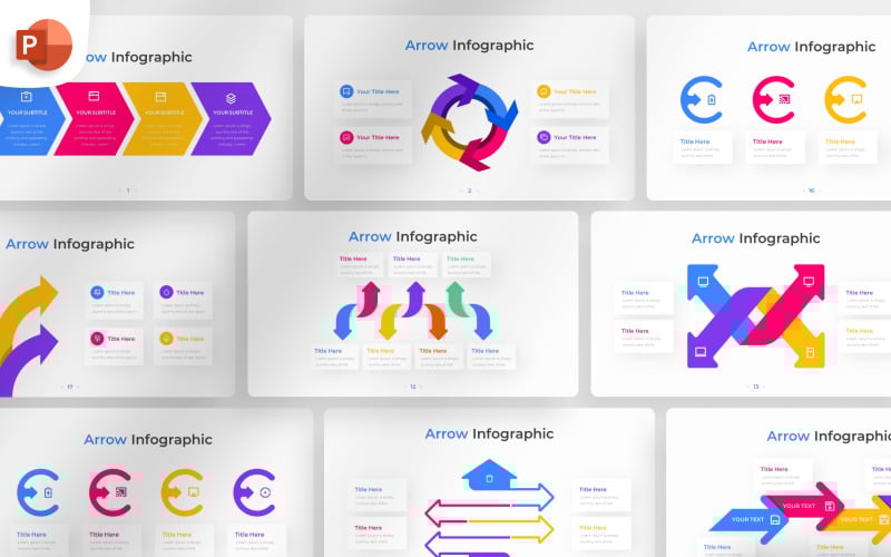 arrow powerpoint infographic template original