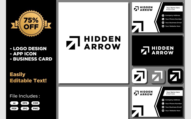 arrow startup growth success logo original