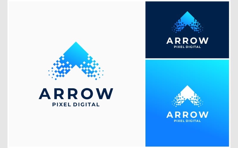 arrow up innovation pixel digital logo original