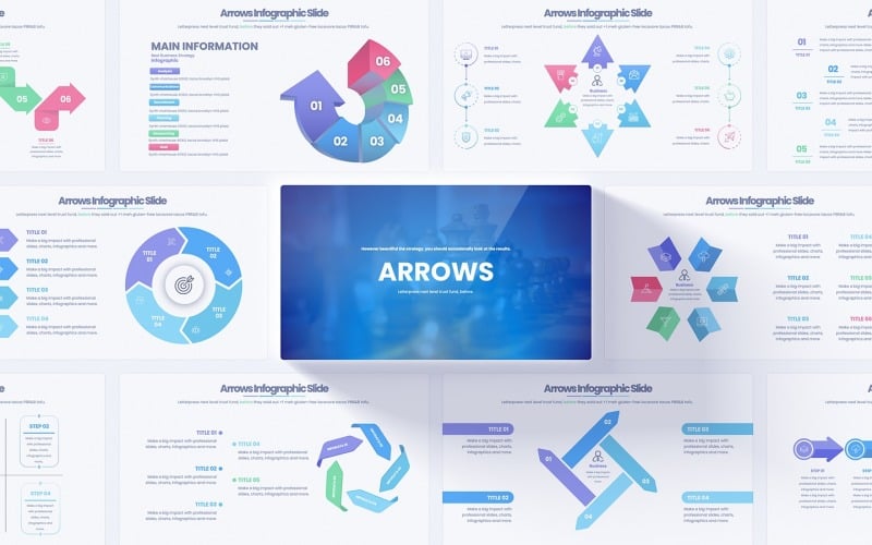 arrows powerpoint infographics slides original