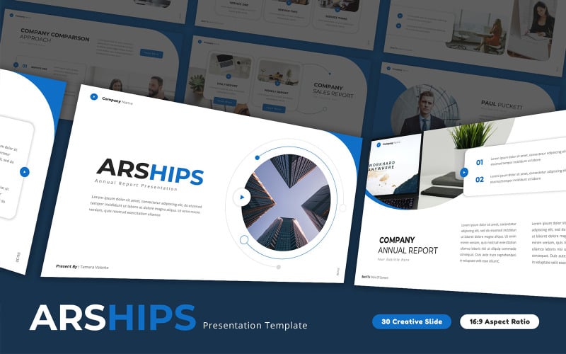 arship annual report powerpoint template original