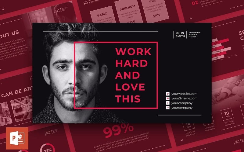 art director presentation powerpoint template original