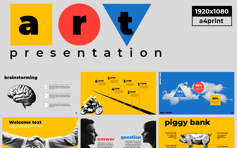 art powerpoint template original