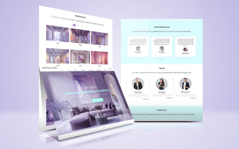 artgallery bootstrap html landing template original