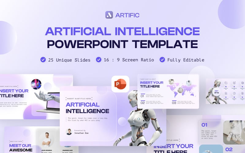 artific ai powerpoint presentation template original