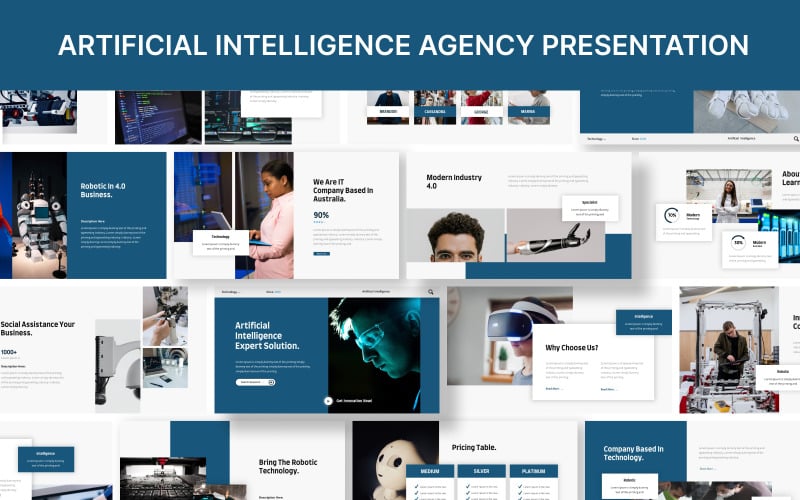 artificial intelligence agency powerpoint presentation template original